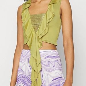 Jaded london frill detail top
